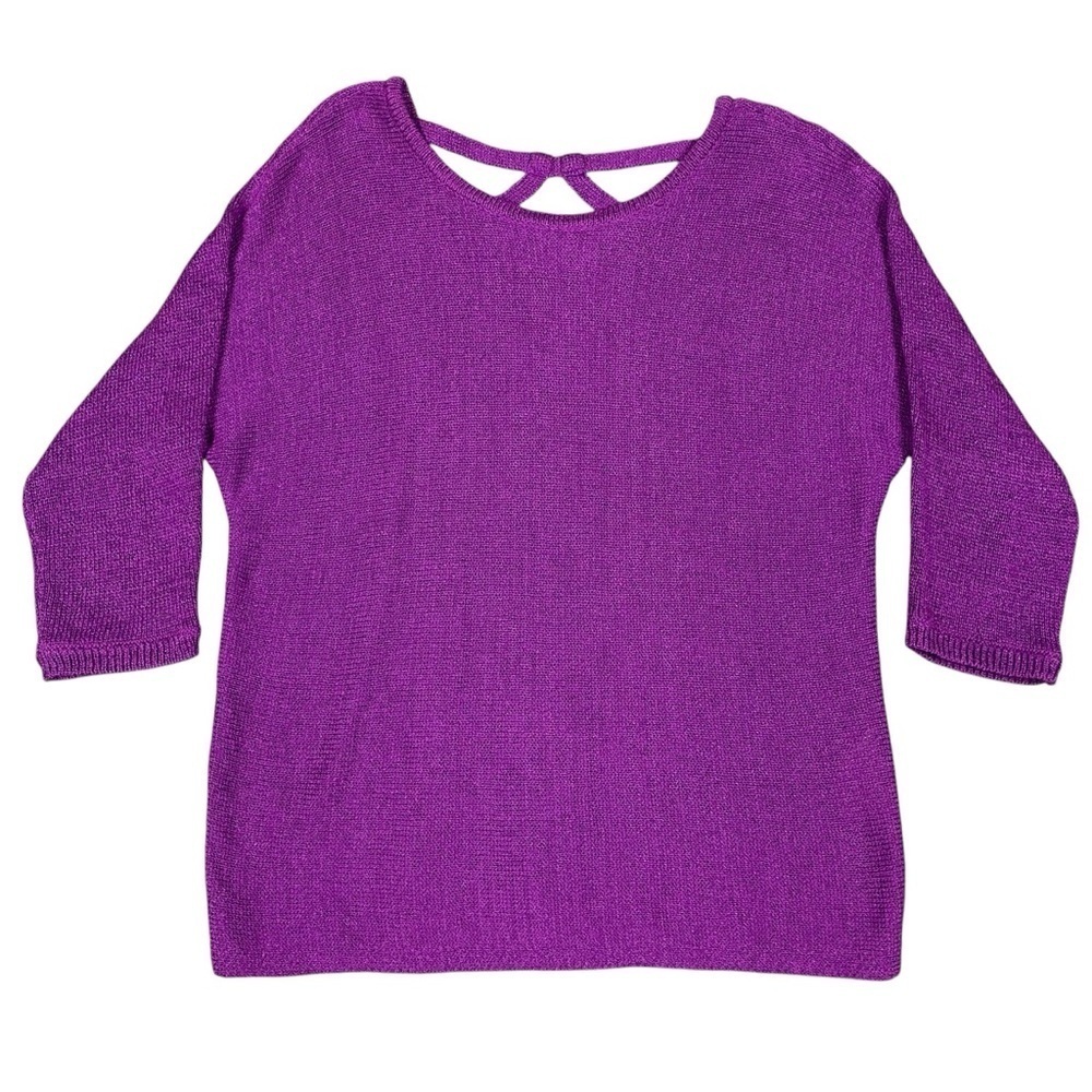 Chico’s Crossback Pullover 3/4 Sleeves Scoop Neck Casual Fun Top/Sweater Sz M/8